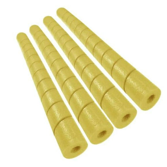 SnakeWrap Lot de 4 Amortisseurs Multi-Usages 22 Pouces - 11 Couleurs - Envelopper n'Importe Quelle Forme - Pas d'Adhésif Ou de Colle Requis (Jaune)