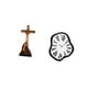 thumbnail image 5 of Estatua católica,Colección religiosa de la estatua de la Virgen María,Reloj de pared,Reloj de pared interior con números romanos nórdicos,Relojes distorsionados Reloj electrónico de lujo, 5 of 8