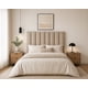 thumbnail image 1 of Cabecera Queen El Bazar Store Drey Terciopelo Beige Rayas Moderna, 1 of 4