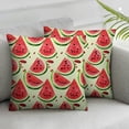 thumbnail image 3 of BANET Pillow Covers Set of 2 Summer Fruits Pattern Print Decorative Throw Pillows Outdoor Pillowcases Cushion Case Decor for Home Sofa Couch Bed 18x18in, 3 of 7