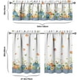 thumbnail image 2 of Fall Thanksgiving Kitchen Curtain Valance 3 Piece Set, Blue Pumpkin Sunflower Kitchen Decor, Thanksgiving Curtains and Valances for Living Room Bedroom Cafe Decor 36In, 2 of 6