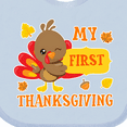 thumbnail image 4 of Inktastic My First Thanksgiving with Turkey and Leaves Boys or Girls Baby Bib, 4 of 4