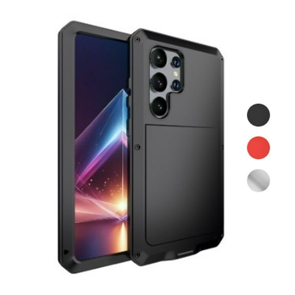 Gorilla Aluminum Metal Samsung Galaxy S23 Ultra Case (Black) Heavy Duty Military Grade Shockproof and Scratch Resistant Protection, Rugged Outdoor Travel