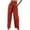 Red, variant on QUYUON Women's Casual Pants Sale Solid Color High-Waist Loose Wide Leg Pants Women Yoga Pants Long Pant Leg Length Activewear Style P1176 Black L
