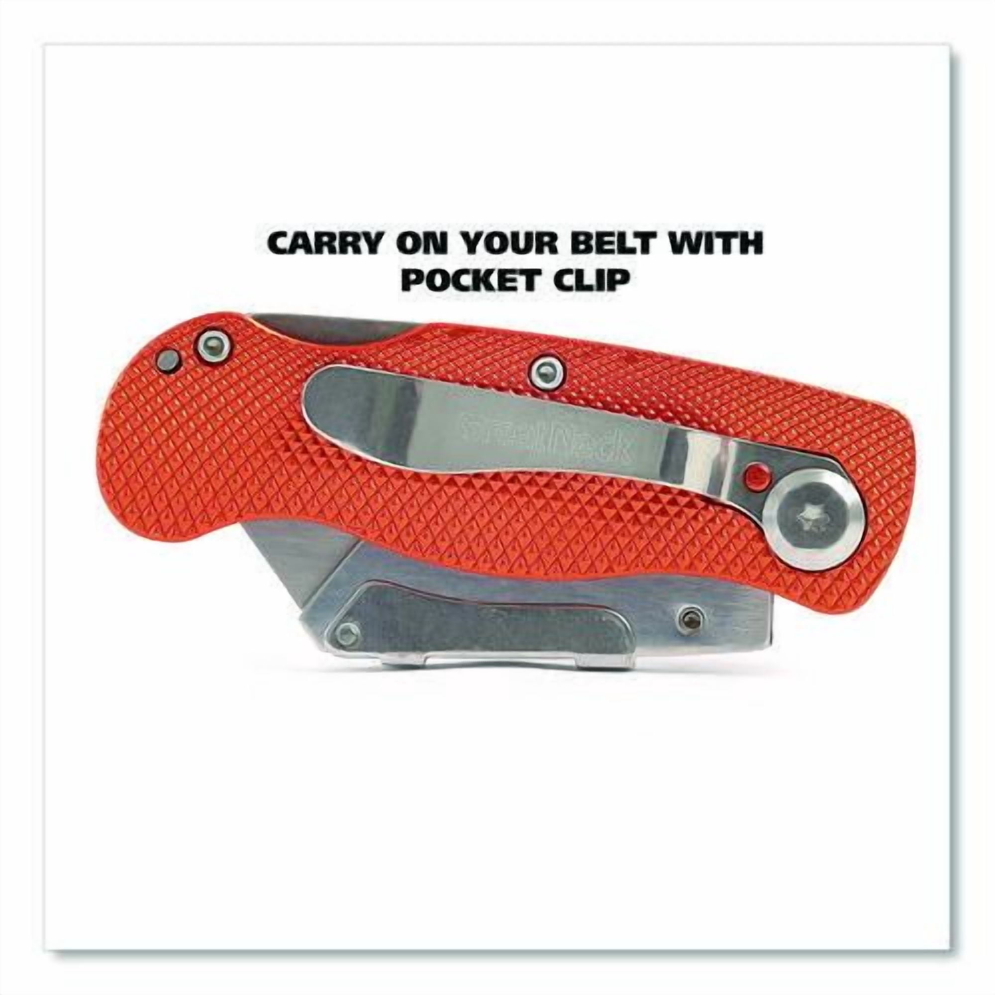 Quick Change Lock Back Utility Knife, 3.5" Aluminum Handle, Orange | Bundle of 2