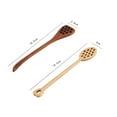 thumbnail image 6 of Pink Season Stirring Spoon Hole Design Long Handle Multi-use Wooden Mixing Stick Tableware Food Grade Honey Coffee Tea Stirring Rod Dessert Spoon Kitchen Supplies, 6 of 8