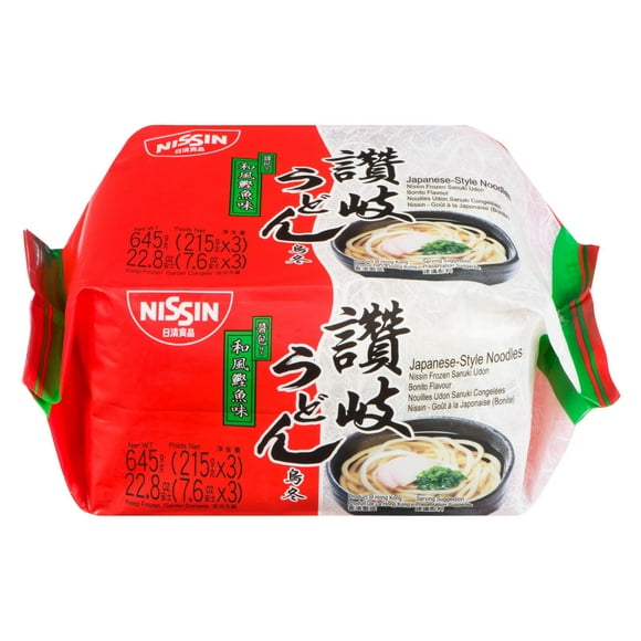 Nissin Bonito Flavour Frozen Sanuki Udon, 645G