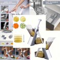 thumbnail image 2 of HLONK 9-in-1 Manual Vegetable Cutter & Slicer with Adjustable Thickness  304 Stainless Steel Blade - Multi-Functional Kitchen Tool for Potato Slices  Cheese Shredding  Tomato Dicing - Dis, 2 of 7