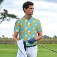 thumbnail image 3 of Balery Beer Camisa Polo de Hombre con Estampado, de Manga Corta y Tejido Medio, Camisa Tipo Golf Polo-Small, 3 of 6