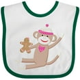 thumbnail image 3 of Inktastic Sock Monkey Gingerbread Boys or Girls Baby Bib, 3 of 4