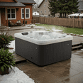 thumbnail image 2 of Patiowell 2 Person Home Spa Hot Tub for Outdoor, with 41pcs Massage Jets, LED lighting, Built-In Water Purification System, 900L, Black, 2 of 10