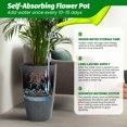 thumbnail image 4 of GloryStar Set of 2 Tall Plastic Self-Watering Planters, Includes Built-In Drainage and Water Level Indicator, Versatile for Patio, Porch, Living Room, Office, or Any Indoor/Outdoor Setting, 4 of 9