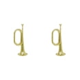 thumbnail image 4 of Sonducket Trompeta de caballería, juguete de aprendizaje temprano de cobre, instrumento de música, juguetes vocales de desarrollo, cuerno con Oro 2piezas, 4 of 6