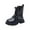Black, variant on Ccpelsie Girls Riding Boots Knee High Side Zipper Mid Calf Shoes Little Kid/Big Kid(Black,3.5)
