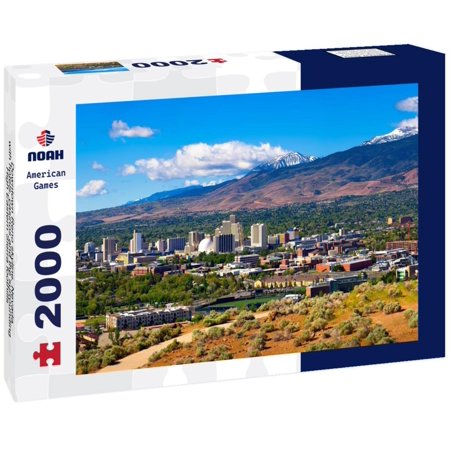 Noah Jigsaw Puzzle Downtown Reno skyline, Nevada, with hotels, casinos and the surrounding High Eastern Sierra foothills 2000 pieces