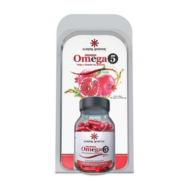 Suplemento alimenticio Essential Nutrition Omega 5 de Granada 90 cápsulas de 500 mg