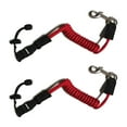 thumbnail image 1 of Naiovety Paquete de 2 Kayak Paddle Leash Cuerda Elástica Canoa Seguridad Tie Cord Portátil Deportes acuáticos Rafting Canotaje Accesorios Ropa Deportiva, Zapatos Rojo, 1 of 6
