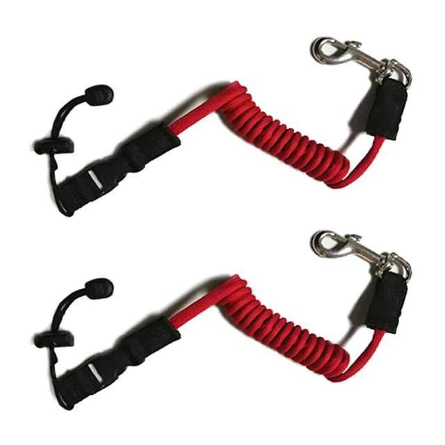 Naiovety Paquete de 2 Kayak Paddle Leash Cuerda Elástica Canoa Seguridad Tie Cord Portátil Deportes acuáticos Rafting Canotaje Accesorios Ropa Deportiva, Zapatos Rojo