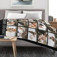 thumbnail image 4 of AISENIN Custom Blanket with 20 Pictures and Text Printed in USA Personalized Photo Blanket with Text Custom Fleece Blanket, 4 of 5