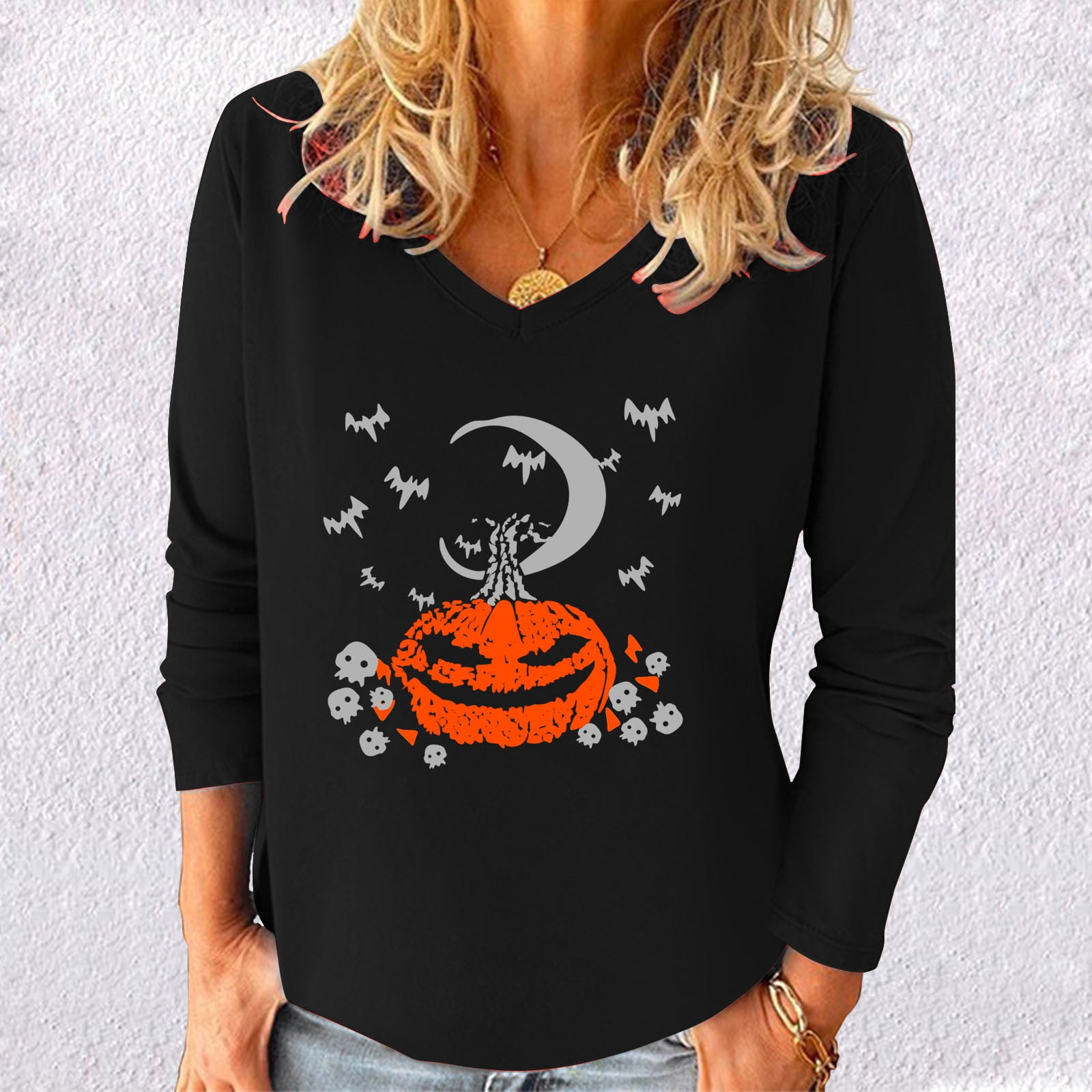 Women Fashion Casual Halloween Printed 