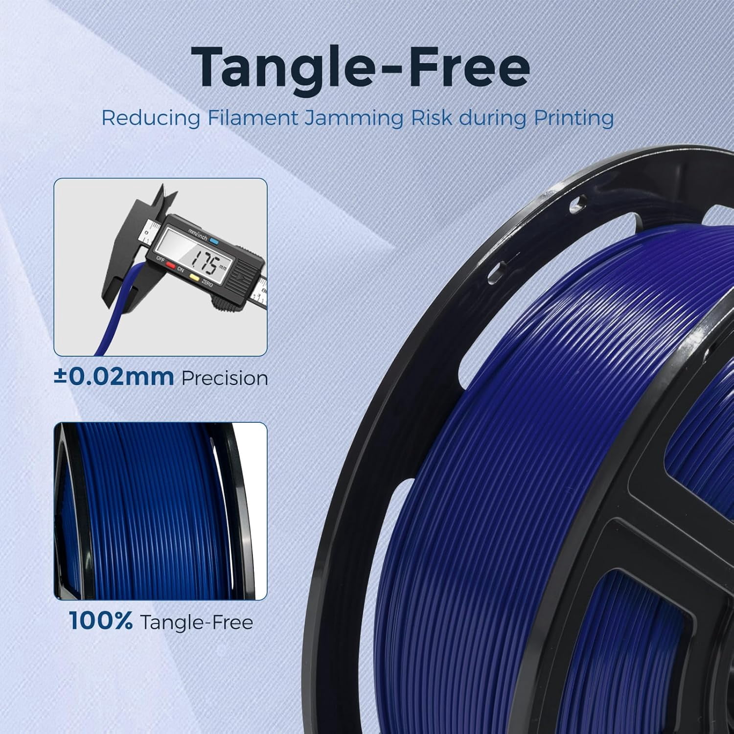 Flashforge PETG PRO Filament 1.75mm, 1KG/2.2lbs PETG PRO 3D Printer Filament, Blue