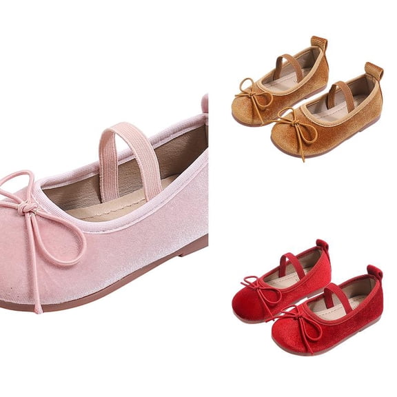 Wdgfv Mary Jane Flats for Toddler Girls Little Kids Glittery Dress Princess Wedding Ballet Shoes 18-24 Months