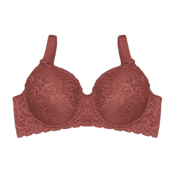 Brasier Curvation para Dama, con Encaje y Microfibra en Espalda Café Talla 38C