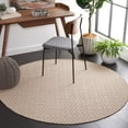 thumbnail image 2 of SAFAVIEH Montauk Corrine Geometric Cotton Area Rug, Ivory/Beige, 4' x 4' Round, 2 of 7