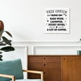 thumbnail image 5 of Teamwork Wall Art For Office,Work Signs For Office Funny,This Office Runs On Hard Work Laughter Canvas Frame Poster For Office Workplace Wall Decor, 5 of 6