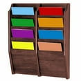 thumbnail image 3 of Wooden Mallet 8 Pocket Magazine wall Rack in Mahogany, 3 of 3