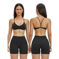thumbnail image 5 of IBTOM CASTLE Two Piece Workout Sets for Women Y Back Sports Jogger Outfits Bra High Waist Biker Shorts Matching Gym Sets Yoga Pilates Outfits M Black, 5 of 7