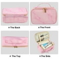 thumbnail image 7 of Unique Bargains Makeup Bag Marble Cosmetic Travel Bag Make Up Brush Organizer Bag Storage for Women Pink 8"x5"x4", 7 of 7