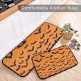 thumbnail image 6 of Halloween Bats Orange Kitchen Rug Mats 2PCS Non Slip 47" x 20" + 28" x 20" Kitchen Carpet Floor Mat Hallway Rugs Anti Fatigue Doormat Home Decor, 6 of 7