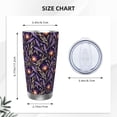 thumbnail image 4 of Haiem Lavender Flowers Printed 20oz Straight Skinny Car Cups With Insulated Cup Sleeve Portable Handle, Sports Travel Coffee Mug, Stainless Steel, Insulated-Straw Three-piece Set, 4 of 8