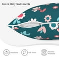 thumbnail image 5 of Velvet Decorative Throw Pillow Covers Set of 2, Soft Square Cushion Cover with Invisible Zipper Cute Spring Flowers Printing, 20"x20", 5 of 7