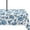 Blue Floral, variant on Outdoor Tablecloth with Umbrella Hole 60x84In,Boho Blue Floral Outdoor Zipper Table Cloth,Waterproof and Wrinkle Resistant Washable Rectangular Tablecloths for Picnic,Party,Camping and BBQ