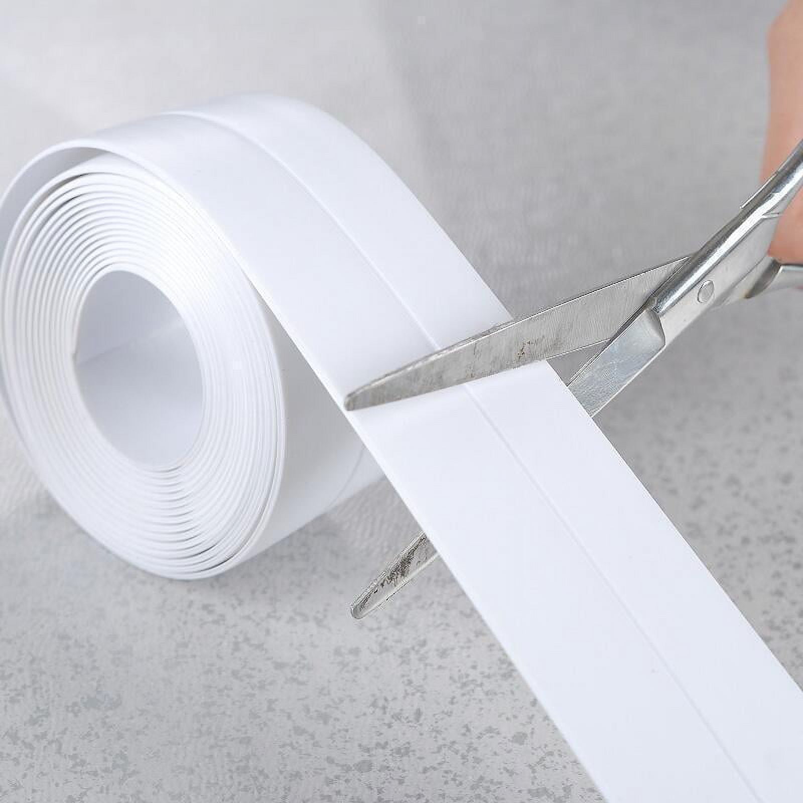 1 Roll Bathroom Shower Tub Sealing Tape, White PVC Self-adhesive Waterproof  Wall Sticker Suitable For Bathrooms, Sinks, Bathtubs, And Toilets