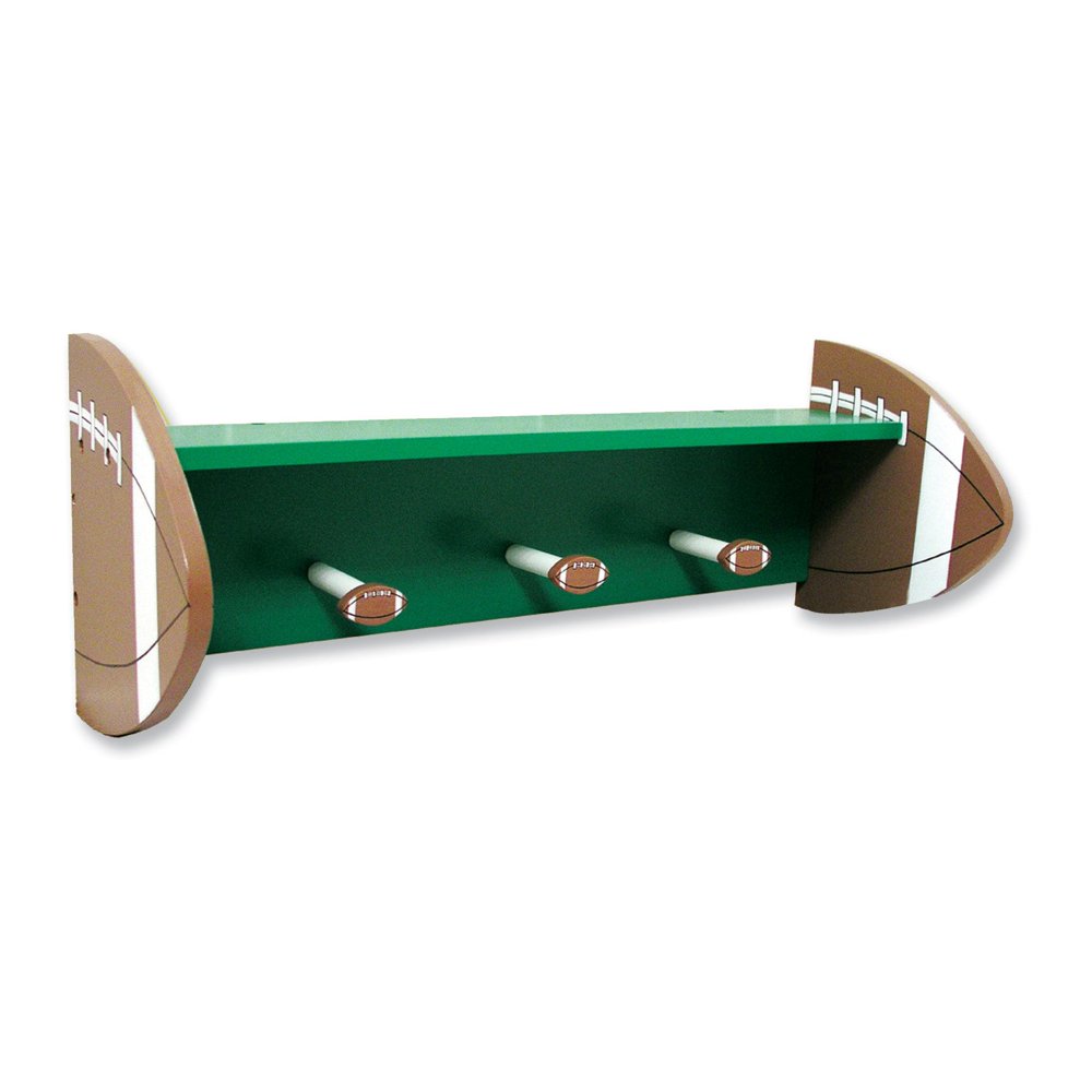 Sports Fans Football Shelf with Pegs by Trend Lab