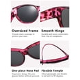 thumbnail image 6 of TINHAO Fit Over Glasses Sunglasses with Hard Case, Wrap Around Cat-Eye Polarized Wear Over Rx Glasses, UV400 Protection, Gift Ready, 6 of 8