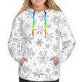 thumbnail image 4 of Hoodies for Women - Snowflake Minimalist Comfrt Colour Drawstring Women'S Fashion Hoodies & Sweatshirts, Fall Outfits Clothes for Women 2024 Pullover with Kangaroo Pocket, 4 of 7