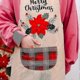 thumbnail image 3 of Christmas Decoration Supplies Red Flower Linen Apron Adult Apron Restaurant Atmosphere Dress Up, 3 of 5