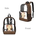thumbnail image 2 of SEANATIVE Clear Bookbag for Girls Boys Transparent Backpack See Through School Daypack PVC Heavy Duty Unisex School Backpack for Teens Kids, Monkey Brown, 2 of 7