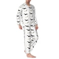 thumbnail image 2 of Naloa Dachshund Dog Men’s Pajamas Set - Long Sleeve Button Down Sleep Shirt and Pajama Bottoms Sleepwear Set-XX-Large, 2 of 7