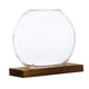 thumbnail image 2 of Maceta de vidrio BLESIY florero Moderno con Soporte de Madera Terrario de Mesa S Madera oscura, 2 of 8