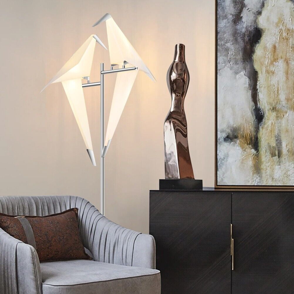 KPIBEST NEW Paper Cranes Floor Lamp LED Double Origami Swing Bird Decor Light for Living Room Bedroom Kids Room Office