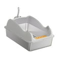 thumbnail image 2 of BELOVING Open Litter Box Large Capacity Low Entry Portable Cat Sandbox for Indoor Cat Light grey, 2 of 9