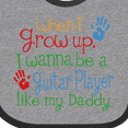 thumbnail image 4 of Inktastic Guitar Player Like Daddy Boys or Girls Baby Bib, 4 of 4