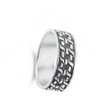 thumbnail image 4 of Oxidized Chain Link Eternity Mesh Ring .925 Sterling Silver Band Jewelry Female Male Unisex Size 11, 4 of 4