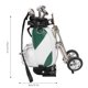 thumbnail image 3 of Desktop Golf Pen Set: 3 Ballpoint Pens and Mini Bag, Zinc Alloy Golf Bag with Base, Green and White, 3 of 4
