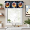 thumbnail image 2 of Basketball Valance Curtain Fire and Water Lightning Impact Window Valances Rod Pocket Short Curtains Window Treatments for Kitchen Bedroom Bathroom Laundry 42" x 12", 2 of 9
